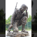 outdoor garden decoration Metal bronze life size soldier statue
